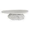 Τραπέζι σαλονιού Zinol pakoworld mdf-polyresin λευκό 105x62x32εκ 415-000015