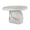 Τραπέζι σαλονιού Zinol pakoworld mdf-polyresin λευκό Φ60x41εκ 415-000017