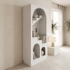 Βιβλιοθήκη-ραφιέρα Boolten pakoworld mdf λευκό 80x38x190εκ 415-000018
