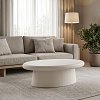 Τραπέζι σαλονιού Herona pakoworld mdf λευκό 100x60x32εκ 415-000007