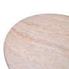 Τραπέζι σαλονιού Mikawa pakoworld MGO όψη τραβερτίνας Φ70x34εκ 419-000010