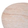 Τραπέζι σαλονιού Nuebo pakoworld MGO όψη τραβερτίνας Φ70x41,5εκ 419-000015