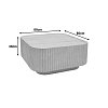 Τραπέζι σαλονιού Doric pakoworld MGO όψη τραβερτίνας 80x80x38εκ 419-000023