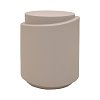 Βοηθητικό τραπέζι Fortox pakoworld MGO cappuccino Φ40x49.5εκ 419-000025