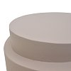 Βοηθητικό τραπέζι Fortox pakoworld MGO cappuccino Φ40x49.5εκ 419-000025