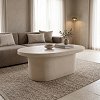 Τραπέζι σαλονιού Vooge pakoworld MGO κρέμ 100x64x39εκ 419-000011
