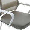 Καρέκλα επισκέπτη Palma pakoworld λευκή- mesh γκρι 46x52x94εκ 2τμχ 420-000017