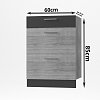 Alina  Συρταριέρα Κάτω 60x44,5x85εκ Σονόμα-Μόκκα SO-AD603S