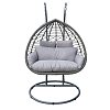 Κούνια Κρεμαστή Wicker Rattan Γκρι 5547 G