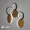 Φωτιστικό Κρεμαστό Symmetric 1E Led 45W Χρυσό-Μαύρο Φ25x120cm HU-HJ2181-1E