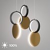 Φωτιστικό Κρεμαστό Symmetric 1E Led 45W Χρυσό-Μαύρο Φ25x120cm HU-HJ2181-1E