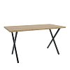 Τραπέζι Houston Χρυσό Δρυς-Μαύρο 160x80x77cm GR-HOUSTONTAB160