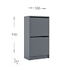 Παπουτσοθήκη Rolf Γραφίτης 50x28x94cm GR-ROLF