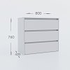 Συρταριέρα Idea Λευκό 80x42x76cm GR-IDEACHEST8076