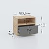 Κομοδίνο Viva Χρυσό Δρυς-Γραφίτη 50x36x41cm GR-VIVABEDSIDE