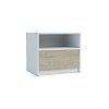 Κομοδίνο Viva Λευκό-Σονόμα 50x36x41cm GR-VIVABEDSIDE-1
