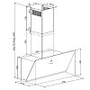 DAVOLINE SHAPE Απορροφητήρας Καμινάδα 60cm Γκρι 801003406