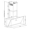 DAVOLINE SHAPE 090 BL Απορροφητήρας Καμινάδα 90cm Μαύρο 801003405