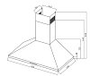 DAVOLINE CHESTER 090 IX Απορροφητήρας Καμινάδα 90cm Inox 801012102