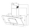 DAVOLINE FEEL BLACK GLASS 90 Απορροφητήρας Καμινάδα 90cm 801012115