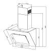 DAVOLINE FEEL WHITE GLASS 60 Απορροφητήρας Καμινάδα 60cm 801012116