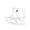 DAVOLINE FEEL WHITE GLASS 90 Απορροφητήρας Καμινάδα 90cm 801012117