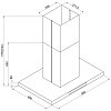 DAVOLINE SQUARE ISLAND 090 IX Απορροφητήρας Νησίδα 90cm Inox 801012121