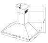 DAVOLINE CHESTER Απορροφητήρας Καμινάδα 90cm Μαύρο 801012131