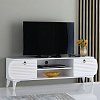 Έπιπλο τηλεόρασης Bukres λευκό 165x35x50 818