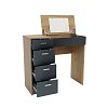 Τουαλέτα Tab Χρυσό Δρυς-Γραφίτη 90x42x82-110cm GR-DRESSTAB-1