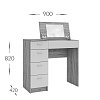 Τουαλέτα Tab Χρυσό Δρυς-Γραφίτη 90x42x82-110cm GR-DRESSTAB-1