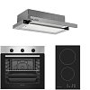 Σετ SILIFO SF6850BOI & SF6801HDV2 & SF6663 Φούρνος 83lt, Εστία Domino & Απορροφητήρας 92027 (4 Έτη Εγγύηση)