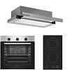 Σετ SILIFO SF6850BOI & SF6802HDV3 & SF6663 Φούρνος 83lt, Εστία Domino & Απορροφητήρας 92032 (4 Έτη Εγγύηση)