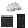 Σετ SILIFO SF6008 & SF6802HDV3 & SF6615 Φούρνος, Εστία Domino & Μηχανισμός Απορρόφησης 92328
