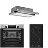 Σετ SILIFO SF6855BOI & SF6802HDV3 & SF6663 Φούρνος 76lt, Εστία Domino & Απορροφητήρας 93490 (4 Έτη Εγγύηση)