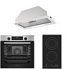 Σετ SILIFO SF6855BOI & SF6802HDV3 & SF6615 Φούρνος 76lt, Εστία Domino & Μηχανισμός Απορρόφησης 93494 (4 Έτη Εγγύηση)