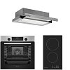 Σετ SILIFO SF6855BOI & SF6801HDV2 & SF6663 Φούρνος 76lt, Εστία Domino & Απορροφητήρας 93497 (4 Έτη Εγγύηση)