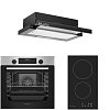 Σετ SILIFO SF6855BOI & SF6801HDV2 & SF6665 Φούρνος 76lt, Εστία Domino & Απορροφητήρας 93498 (4 Έτη Εγγύηση)