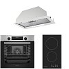 Σετ SILIFO SF6855BOI & SF6801HDV2 & SF6615 Φούρνος 76lt, Εστία Domino & Μηχανισμός Απορρόφησης 93501 (4 Έτη Εγγύηση)