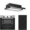 Σετ SILIFO SF6850BOI & SF6802HDV3 & SF6665 Φούρνος 83lt, Εστία Domino & Απορροφητήρας 93645 (4 Έτη Εγγύηση)