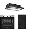 Σετ SILIFO SF6850BOI & SF6801HDV2 & SF6665 Φούρνος 83lt, Εστία Domino & Απορροφητήρας 93648 (4 Έτη Εγγύηση)
