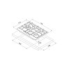 MONDIN A0755VPGCX LPG Εστία Υγραερίου 75cm Inox
