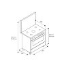 LA GERMANIA AMN96 5 G CR V Κουζίνα Μικτή 90cm Μπεζ
