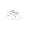 MONDIN CG745VTECNN LPG Εστία Υγραερίου 75cm Μαύρο