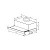 Crown CT6040BK Απορροφητήρας Συρόμενος 60cm Μαύρο