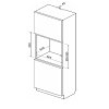 Crown FCM 510AIX Φούρνος άνω Πάγκου 65lt Inox