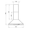 KUMTEL DP6-X Απορροφητήρας Καμινάδα 60cm Inox
