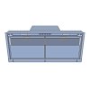 AIRFORCE F300 IX/A/75 Μηχανισμός Απορρόφησης 75 cm Inox