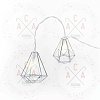 Λαμπάκια Μπαταρίας 10led Metal Diamond (3xAA)Θερμό Λευκό Ασημί Μέταλλο IP20 135+30cm Διαφανές Κ FMSDIAM10WW2A