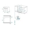 FINLUX FX 965 A IX Φούρνος άνω Πάγκου 70lt Μαύρο